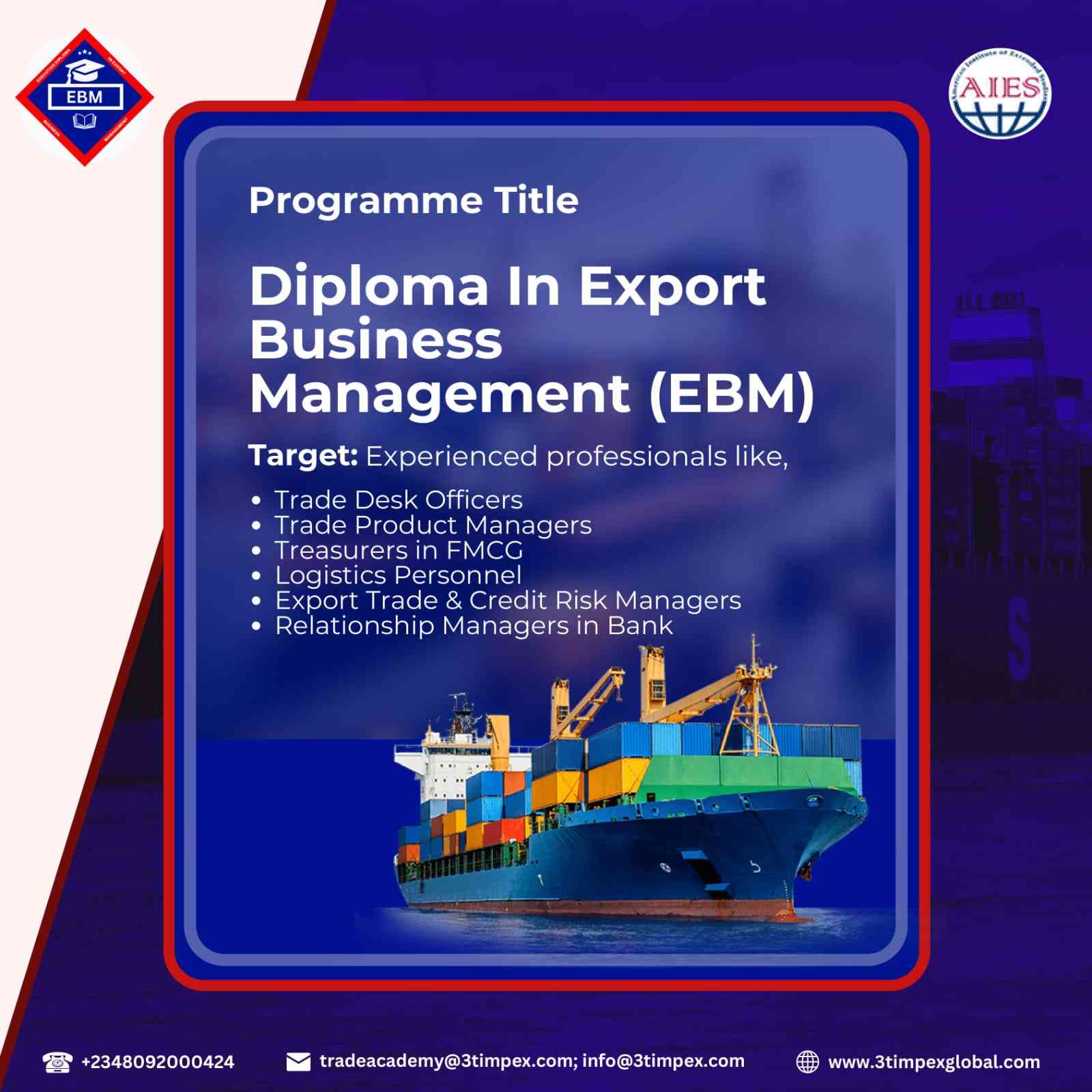 Diploma in Export Business Management